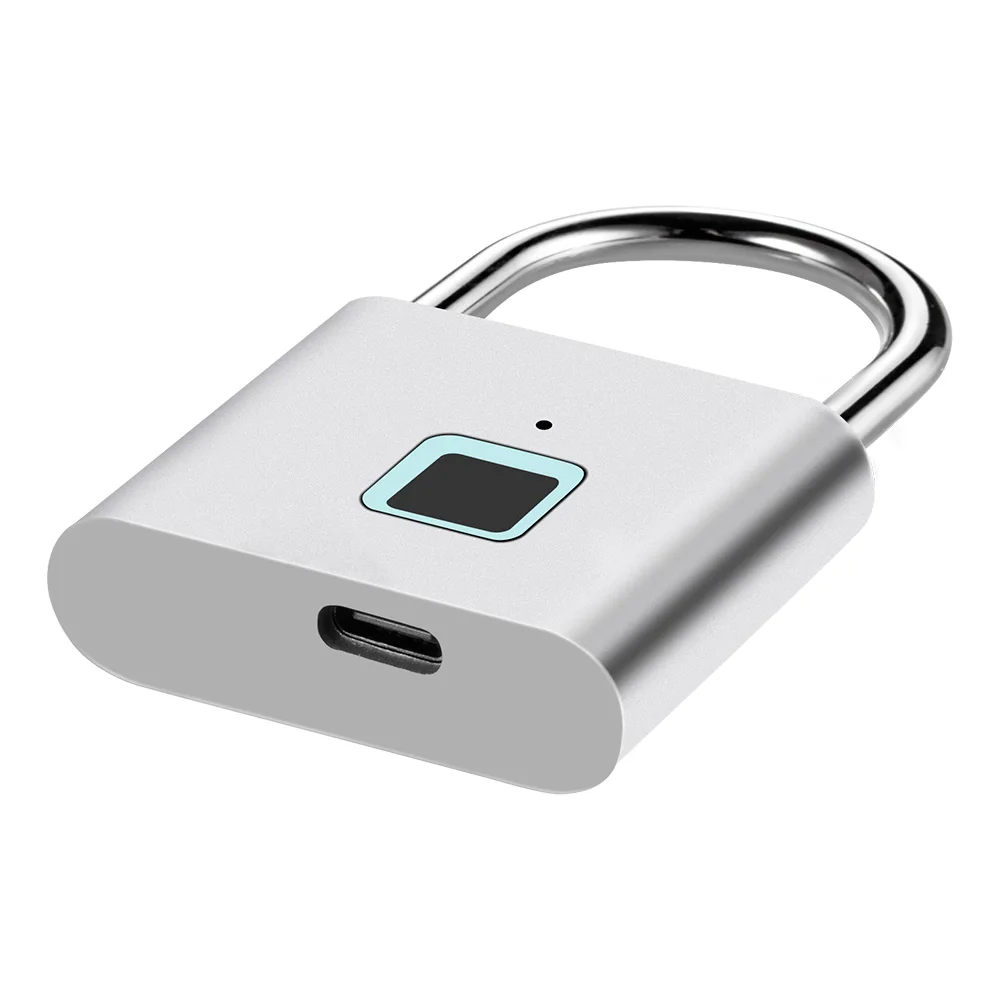 KERUI Smart Fingerprint Padlock Waterproof Fingerprint Keyless Door Lock Type C Rechargeable Security Padlock for House
