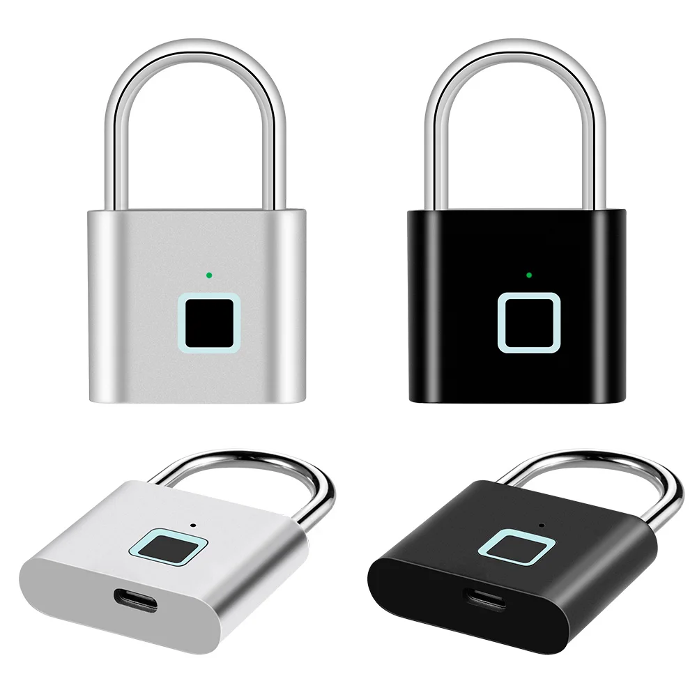 KERUI Smart Fingerprint Padlock Waterproof Fingerprint Keyless Door Lock Type C Rechargeable Security Padlock for House