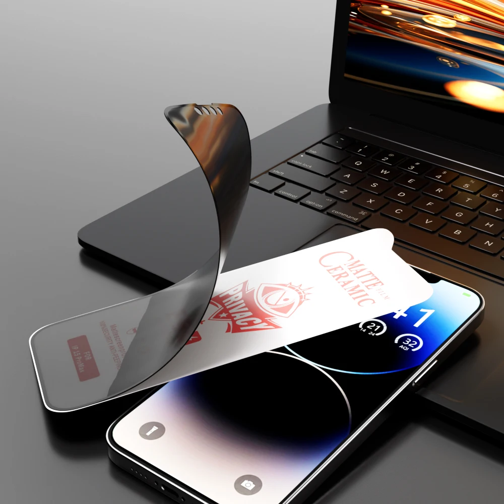 Matte Privacy Screen Protector For iPhone 17 18 Pro Max 16 13 14 15 Pro Max 11 12 Air 7 8 Plus XR SE Anti-Spy Soft Ceramic Film