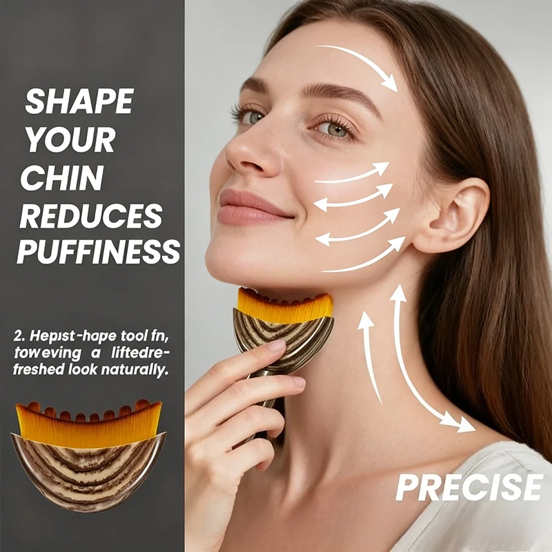 Lymphatic Contour Face Brush, Lymphatic Drainage Massager Facial Massager Face Chin Skin Sculpting Tool for Face,Ergonomically