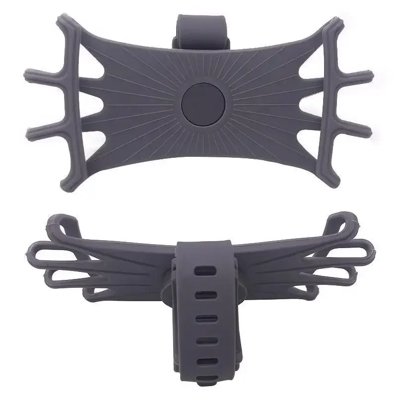360 Rotatable Bike Motorcycle Phone Holder Silicone Bracket Support Pull Type Safe Mount For All Smartphones Cycling Stand