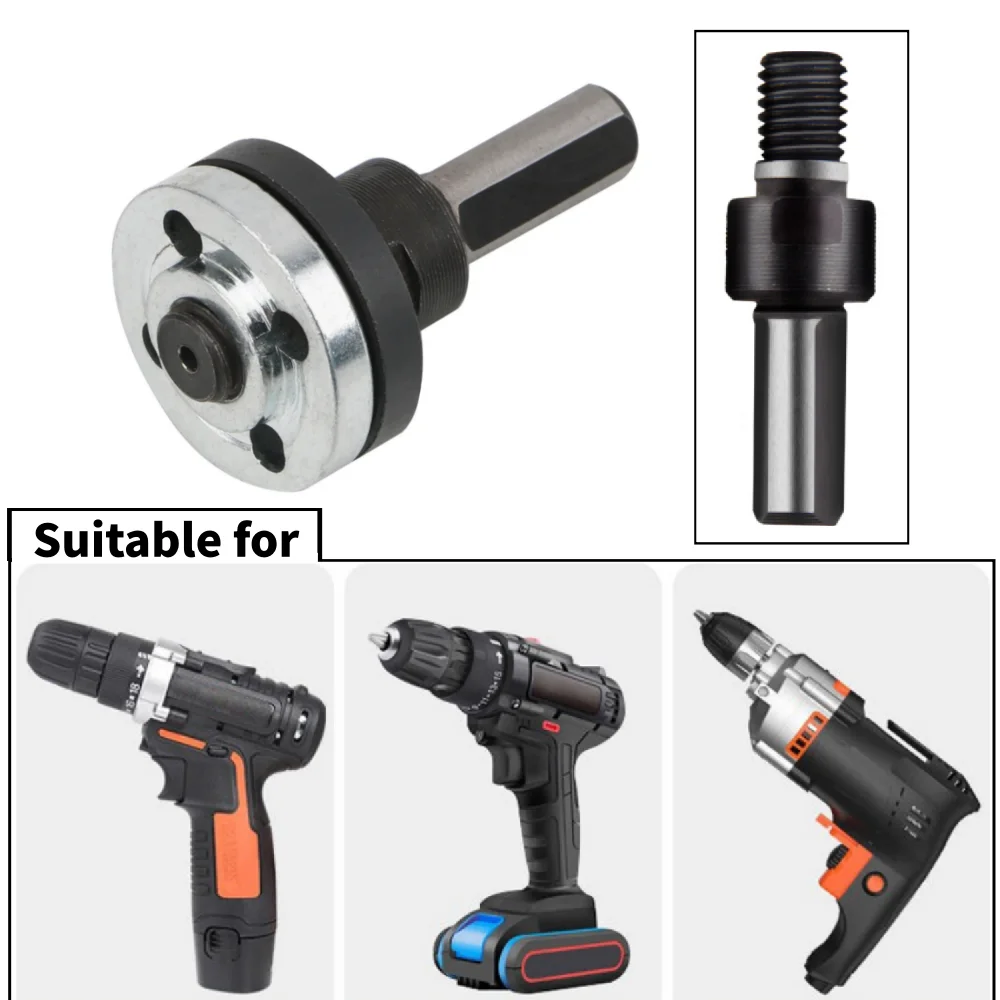 Drill Adapter Universal Drill Adapter with Flange Nut PartsKit, for Cutting Disc Polishing Wheel Metals Handle Holder Adapter