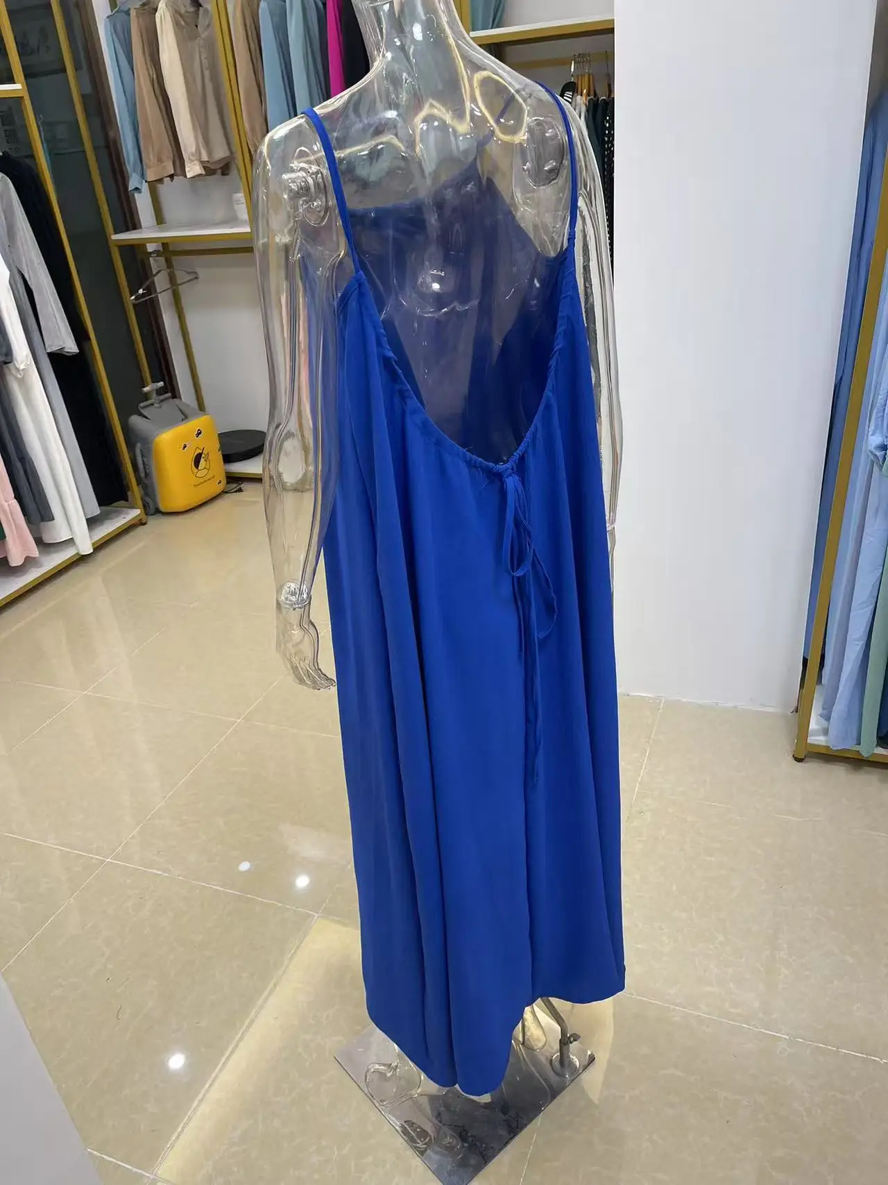 New Arrival Women's Strapless Backless Long Loose Home Dress Comfortable Sleepwear Casual Maxi Dress
