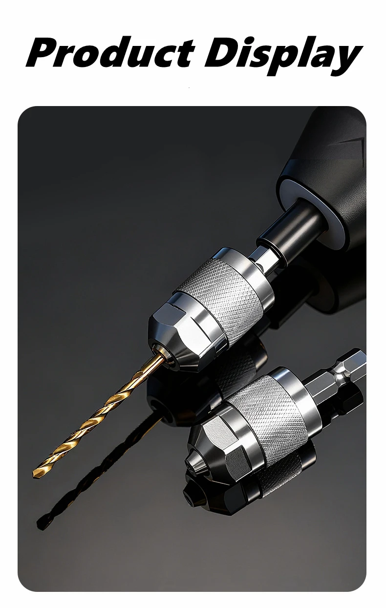 Drill Chuck Keyless Screwdriver Impact Driver Adaptor Electric Micro Motor Clamp Mini Chuck Fixture Hex Shank Drill Bits Adapter
