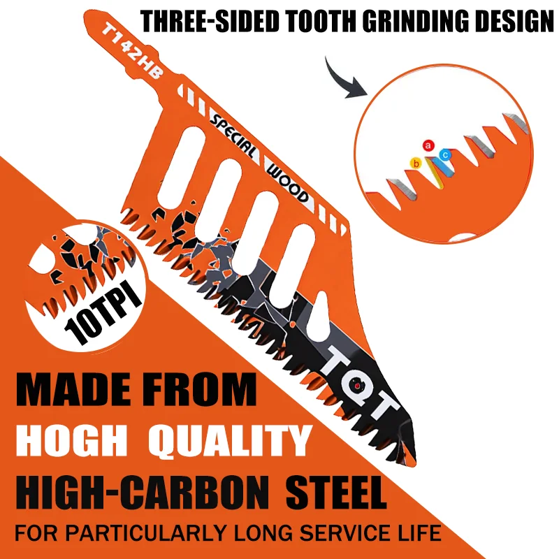Jigsaw Blade Extra Long Heavy Duty Scroll Saw Blades T-Shank Fine Coarse Teeth for Wood Aluminum Tight Spaces