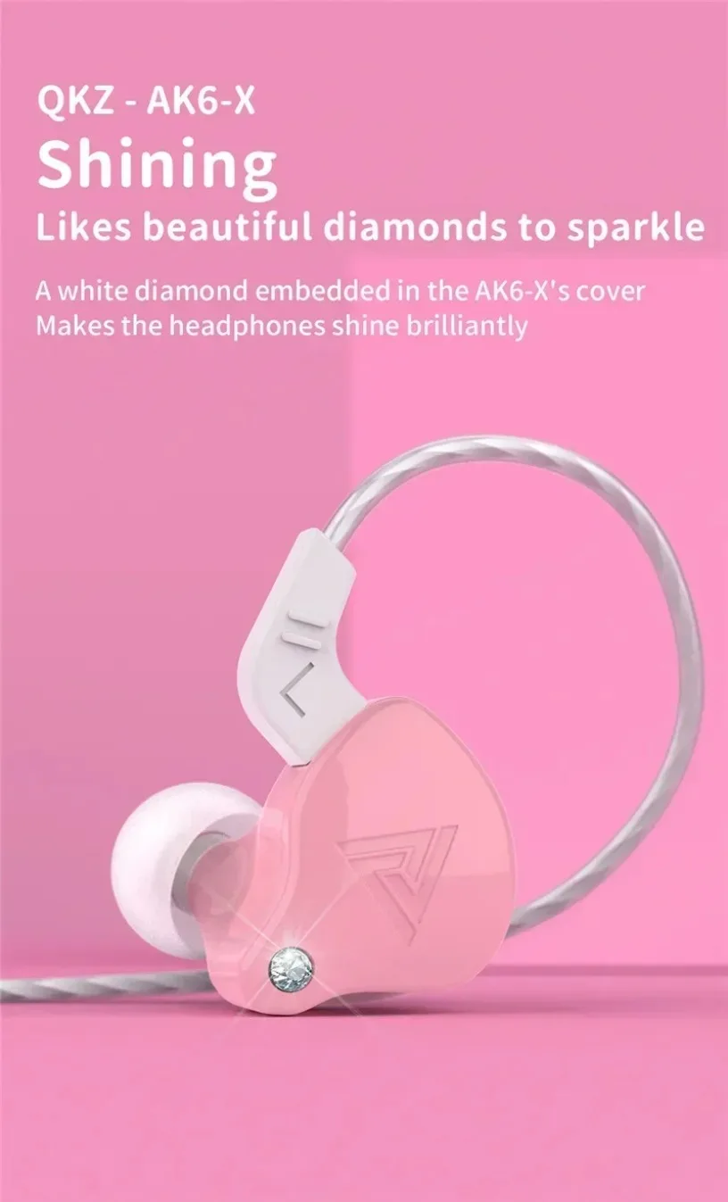 QKZ CK5 FiLe Wired Earphone with Microphone HiFi Music Earphone Professional Gaming And Sports Noise Cancelling Headphones