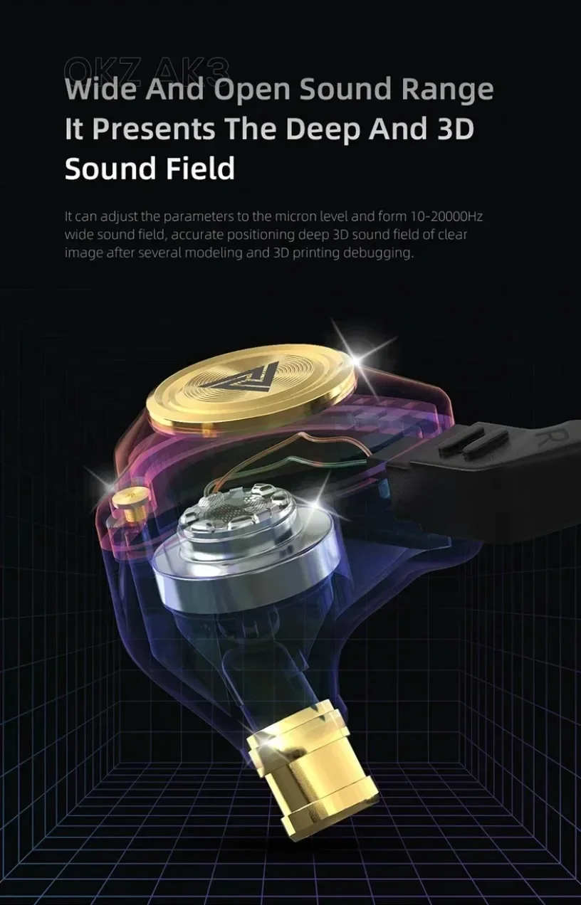 QKZ CK5 FiLe Wired Earphone with Microphone HiFi Music Earphone Professional Gaming And Sports Noise Cancelling Headphones