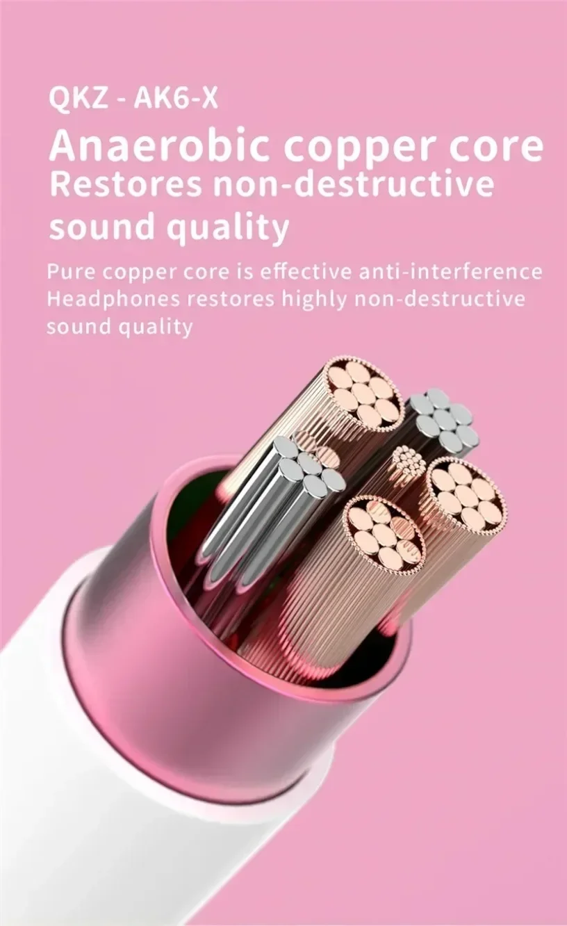 QKZ CK5 FiLe Wired Earphone with Microphone HiFi Music Earphone Professional Gaming And Sports Noise Cancelling Headphones