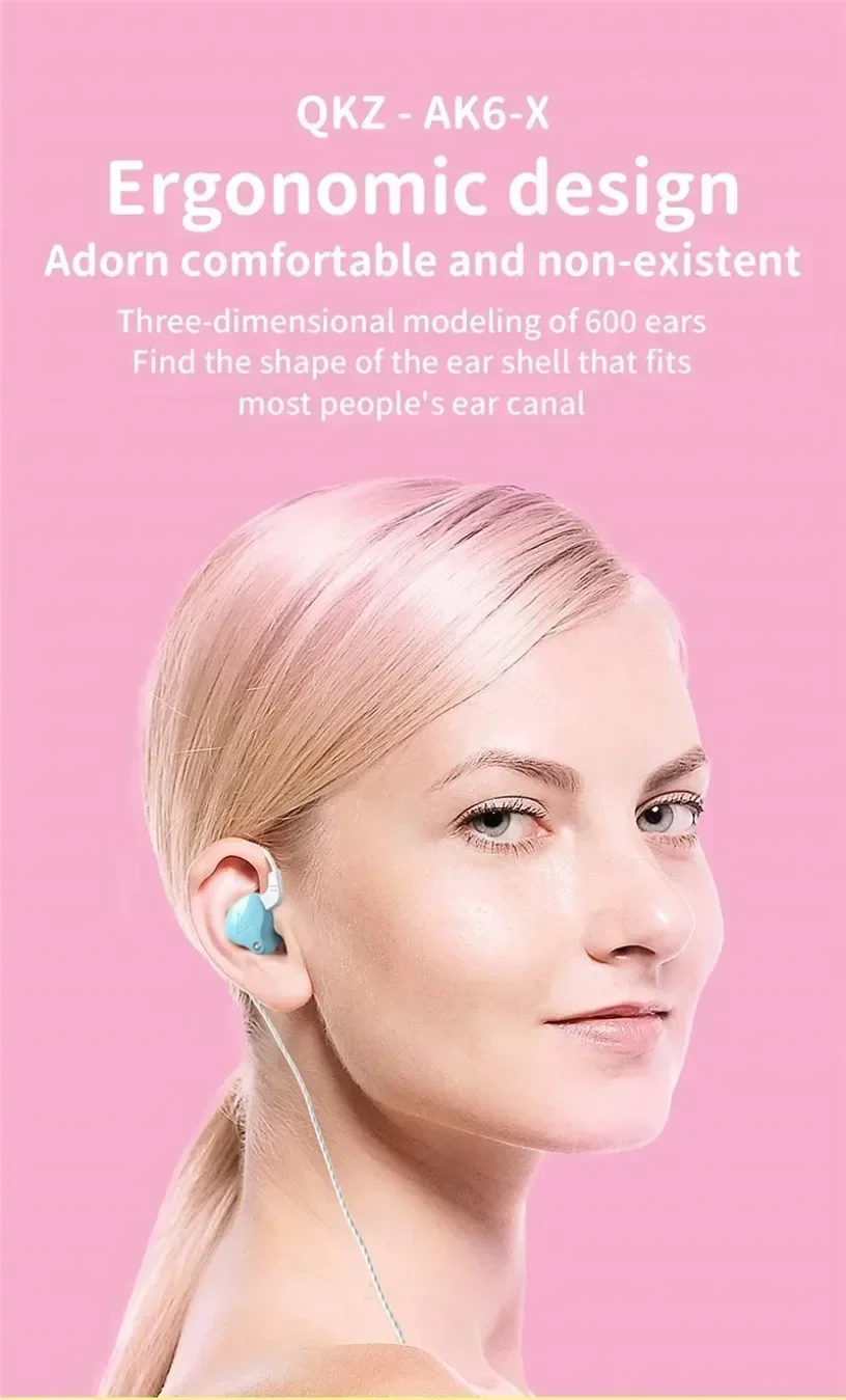 QKZ CK5 FiLe Wired Earphone with Microphone HiFi Music Earphone Professional Gaming And Sports Noise Cancelling Headphones