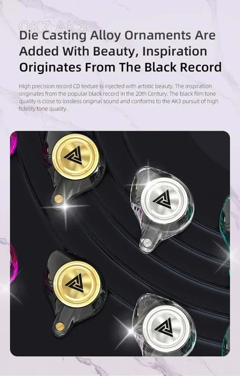 QKZ CK5 FiLe Wired Earphone with Microphone HiFi Music Earphone Professional Gaming And Sports Noise Cancelling Headphones