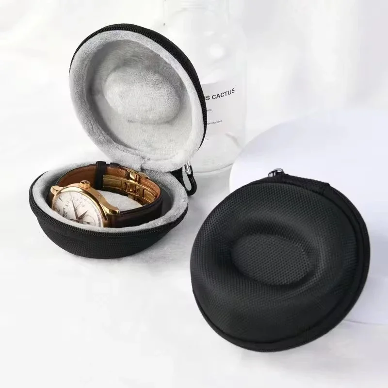 Portable EVA Single Watch Travel Case Watch Storage Organizer Box Watch Holder Waterproof for Smartwatches Zippered Container