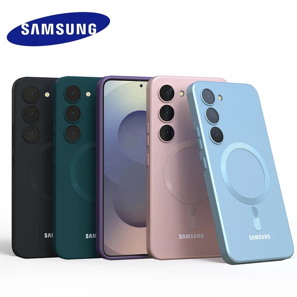 For Samsung Galaxy magnetic case S25 FE S25 S24 S23 S22 S21 S20 FE S25 Plus S25 Ultra Magnetic Liquid Silicone Shockproof Phone