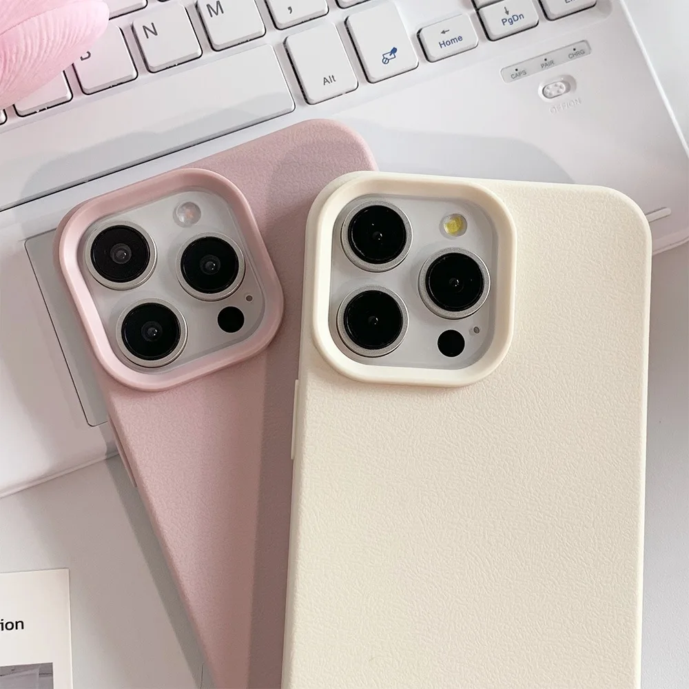 Leather Phone Case For iPhone 17 Pro Max 16 18 Pro Max 13 11 15 14 Plus 12 17 Air 17Promax Shockproof Soft TPU Funda Cover Coque