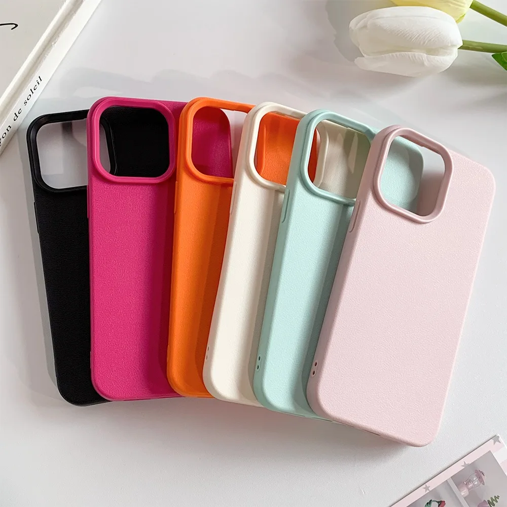 Leather Phone Case For iPhone 17 Pro Max 16 18 Pro Max 13 11 15 14 Plus 12 17 Air 17Promax Shockproof Soft TPU Funda Cover Coque