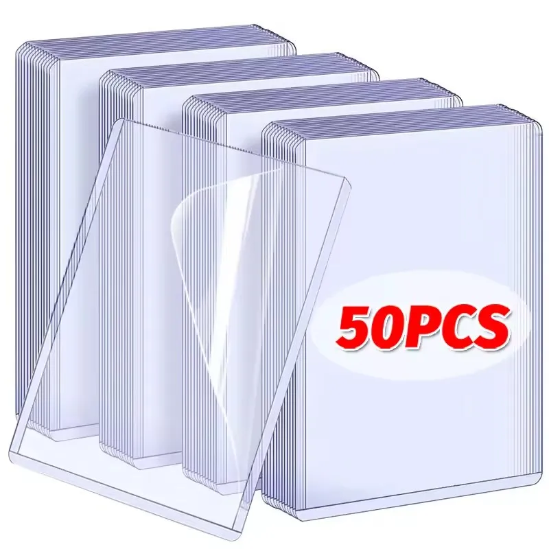 1/25/50Pcs Transparent Korean Kpop Card Sleeve with Protective Film Clear Card Holder Idol Photo Game Card Cover 35PT