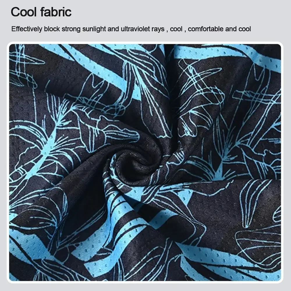 Summer Cool Balaclava Ice Silk Cycling Full Face Cap Sun Anti-UV Protection Sports Face Cover Headwear Bike Motorcycle Men's Hat