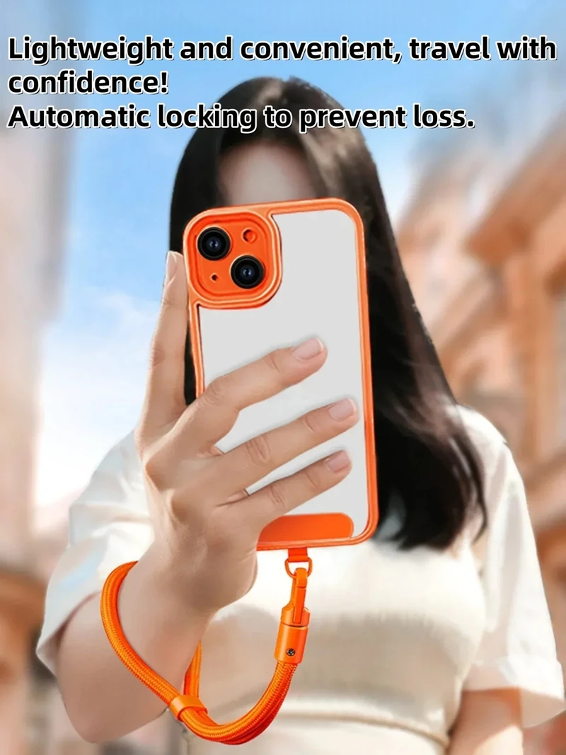 Universal Phone Lanyard with Clip Upgraded Anti-Drop 360° Rotation Adjustable Neck/Crossbody Strap for All Phone Cases