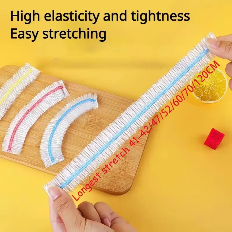 Colorful Disposable Food Cover Food Grade Fruit Vegetable Storage Bag Elastic Shower Cap Fruit Food Cover Fresh Keeping Bag