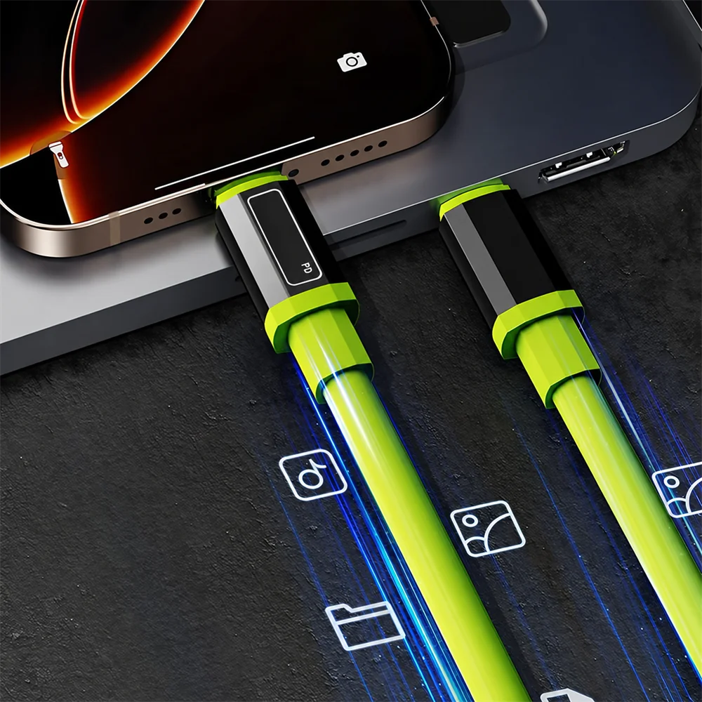 0.3m/1m/1.5m/2m Quike Charging USB Type-C To Type-C Data Cable USB A to Type-C For iPhone Huawei Xiaomi Samsung Charge Cord