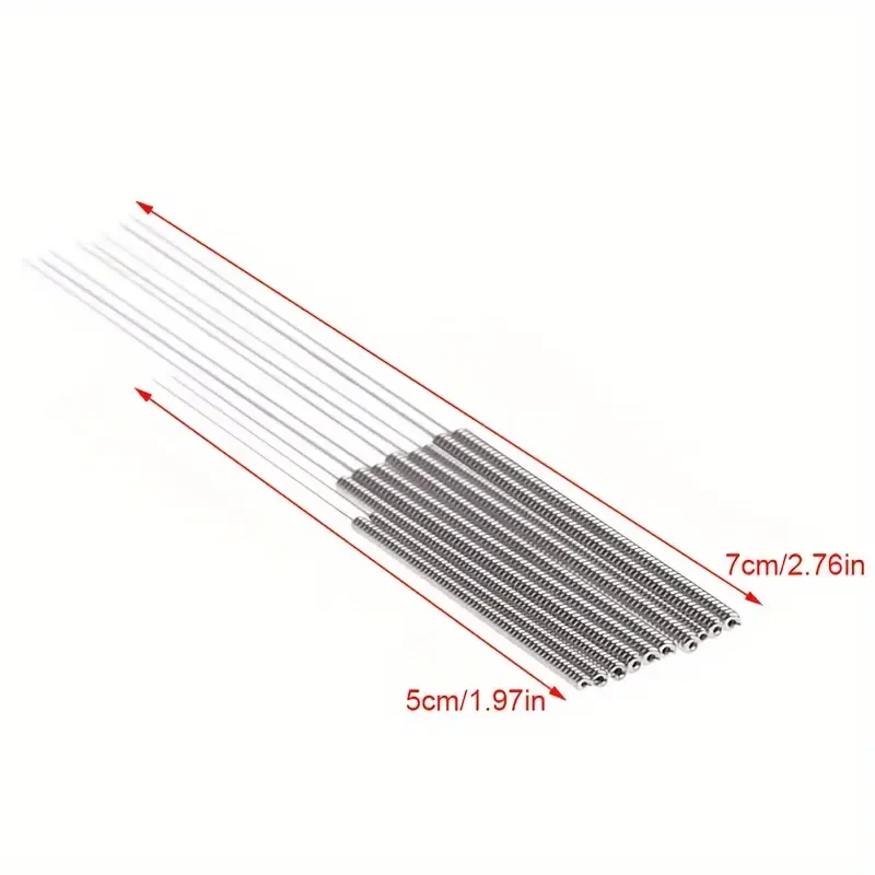 10Pcs Car Windscreen Jet Nozzle Washer Tool Stainless Steel Wiper Nozzle Cleaning Kit For 3D Printer Jets,Gas Stoves,Shower Head