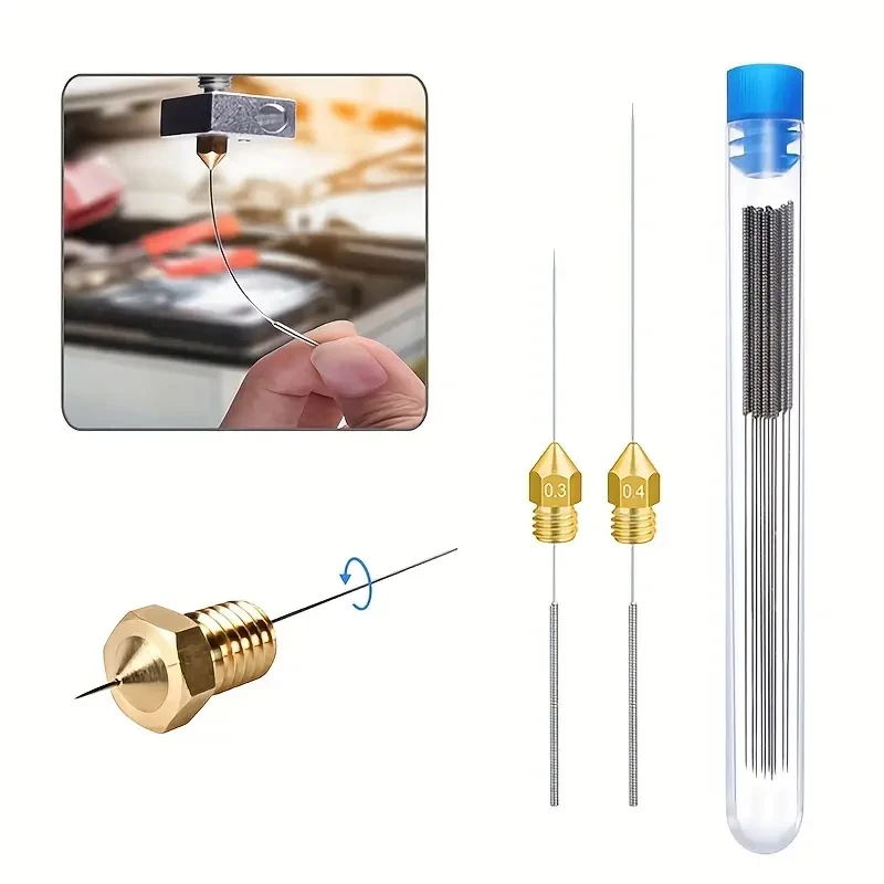 10Pcs Car Windscreen Jet Nozzle Washer Tool Stainless Steel Wiper Nozzle Cleaning Kit For 3D Printer Jets,Gas Stoves,Shower Head