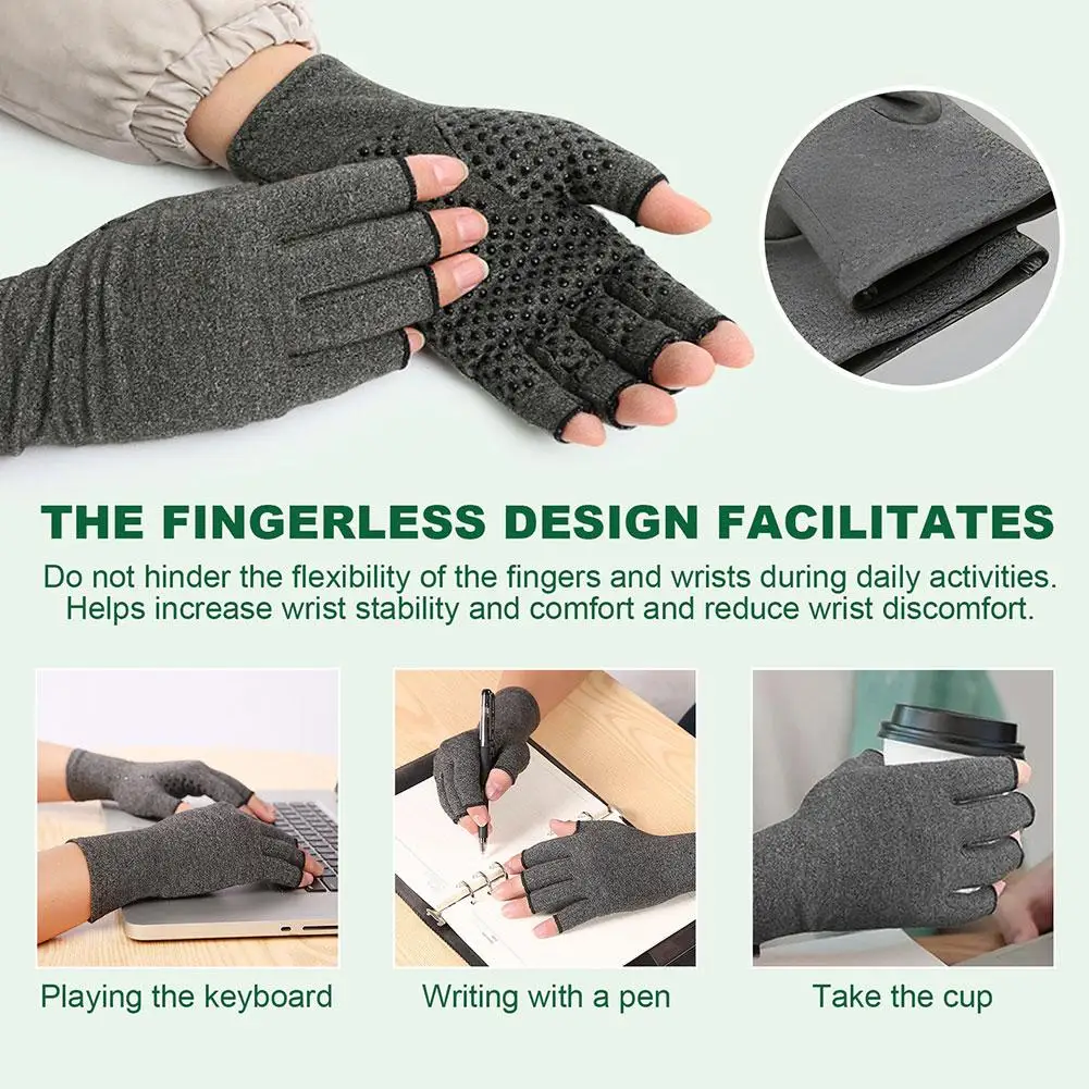 1/2/3/4/5 Pairs Compression Arthritis Gloves Wrist Support Practical Stimulating Circulation Gloves Daily Activity Health Care
