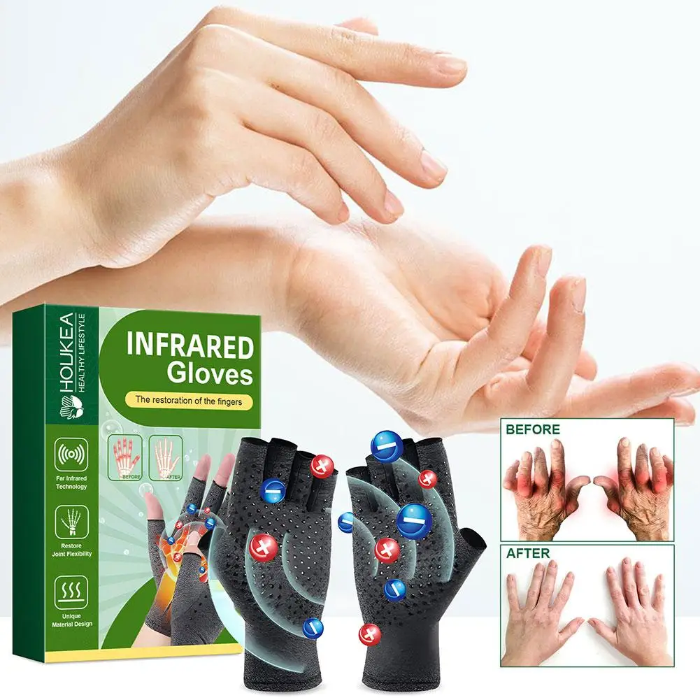 1/2/3/4/5 Pairs Compression Arthritis Gloves Wrist Support Practical Stimulating Circulation Gloves Daily Activity Health Care