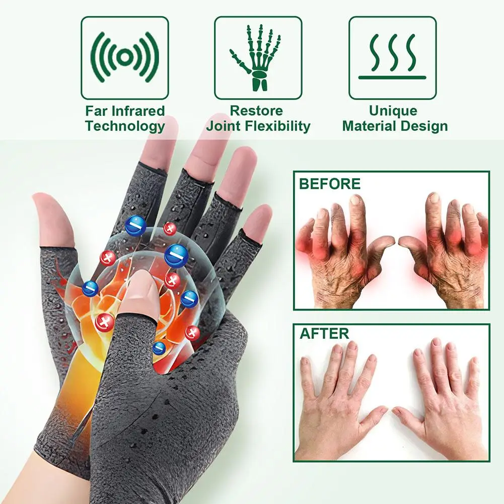1/2/3/4/5 Pairs Compression Arthritis Gloves Wrist Support Practical Stimulating Circulation Gloves Daily Activity Health Care
