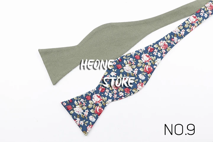 Fashion Mens Adjustable Bowtie Self Tied Bow Ties 100% Cotton Vintage Floral Flower Butterfly For Men Classic Wedding Party Gift