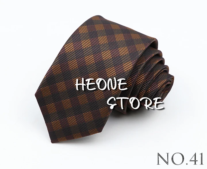Fashion 6cm Narrow Polyester Necktie For Men Business Meeting Formal Jacquard Striped Plaid Skinny Tie Daily Wear Cravat Gift