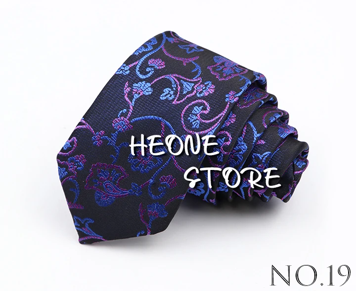 Fashion 6cm Narrow Polyester Necktie For Men Business Meeting Formal Jacquard Striped Plaid Skinny Tie Daily Wear Cravat Gift