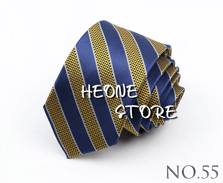 Fashion 6cm Narrow Polyester Necktie For Men Business Meeting Formal Jacquard Striped Plaid Skinny Tie Daily Wear Cravat Gift