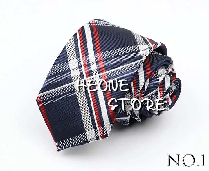 Fashion 6cm Narrow Polyester Necktie For Men Business Meeting Formal Jacquard Striped Plaid Skinny Tie Daily Wear Cravat Gift