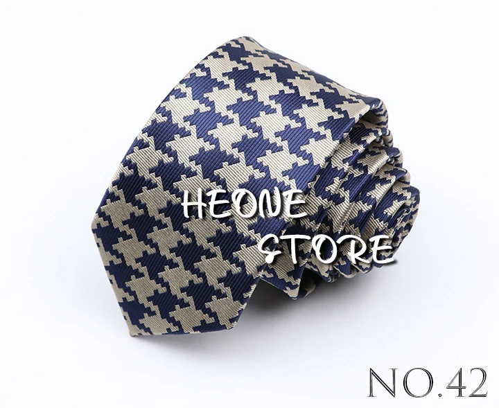 Fashion 6cm Narrow Polyester Necktie For Men Business Meeting Formal Jacquard Striped Plaid Skinny Tie Daily Wear Cravat Gift