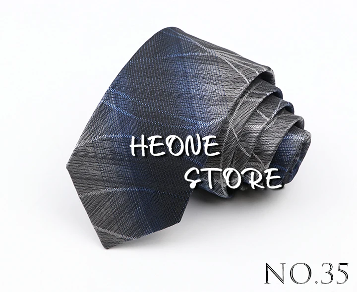 Fashion 6cm Narrow Polyester Necktie For Men Business Meeting Formal Jacquard Striped Plaid Skinny Tie Daily Wear Cravat Gift