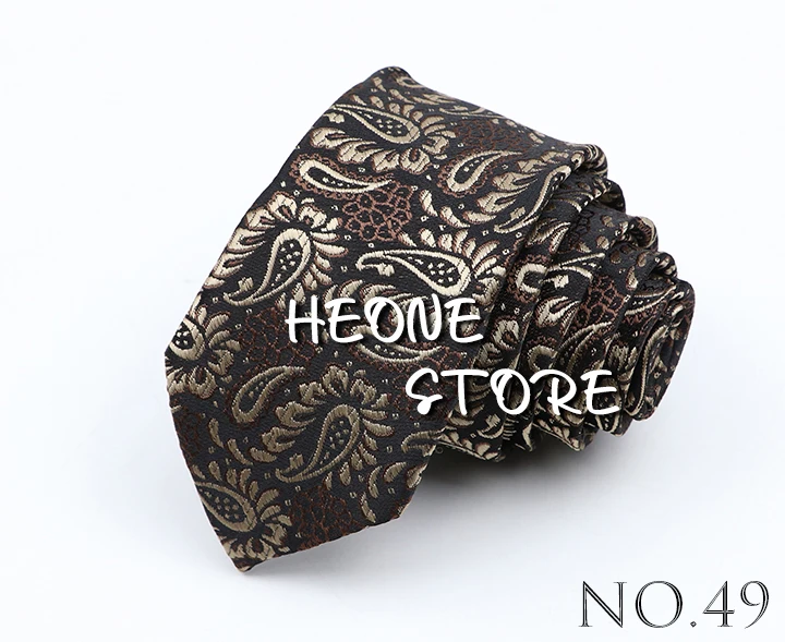 Fashion 6cm Narrow Polyester Necktie For Men Business Meeting Formal Jacquard Striped Plaid Skinny Tie Daily Wear Cravat Gift