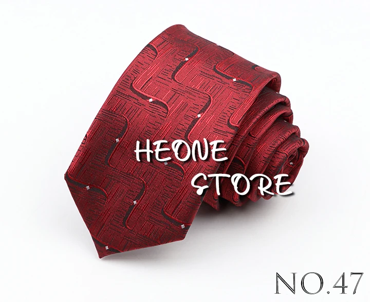 Fashion 6cm Narrow Polyester Necktie For Men Business Meeting Formal Jacquard Striped Plaid Skinny Tie Daily Wear Cravat Gift