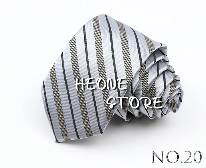 Fashion 6cm Narrow Polyester Necktie For Men Business Meeting Formal Jacquard Striped Plaid Skinny Tie Daily Wear Cravat Gift