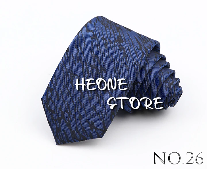 Fashion 6cm Narrow Polyester Necktie For Men Business Meeting Formal Jacquard Striped Plaid Skinny Tie Daily Wear Cravat Gift