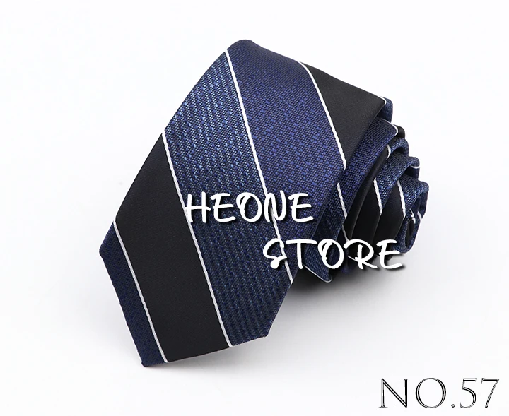 Fashion 6cm Narrow Polyester Necktie For Men Business Meeting Formal Jacquard Striped Plaid Skinny Tie Daily Wear Cravat Gift