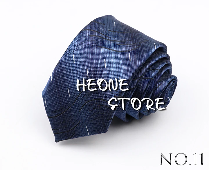 Fashion 6cm Narrow Polyester Necktie For Men Business Meeting Formal Jacquard Striped Plaid Skinny Tie Daily Wear Cravat Gift