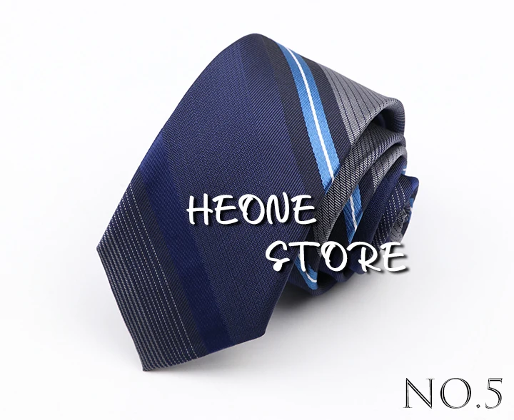 Fashion 6cm Narrow Polyester Necktie For Men Business Meeting Formal Jacquard Striped Plaid Skinny Tie Daily Wear Cravat Gift