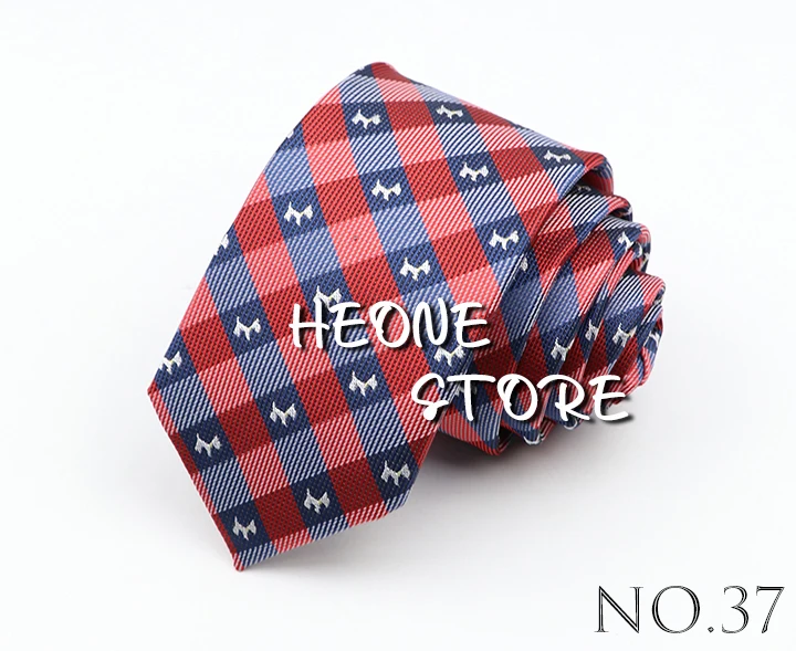 Fashion 6cm Narrow Polyester Necktie For Men Business Meeting Formal Jacquard Striped Plaid Skinny Tie Daily Wear Cravat Gift