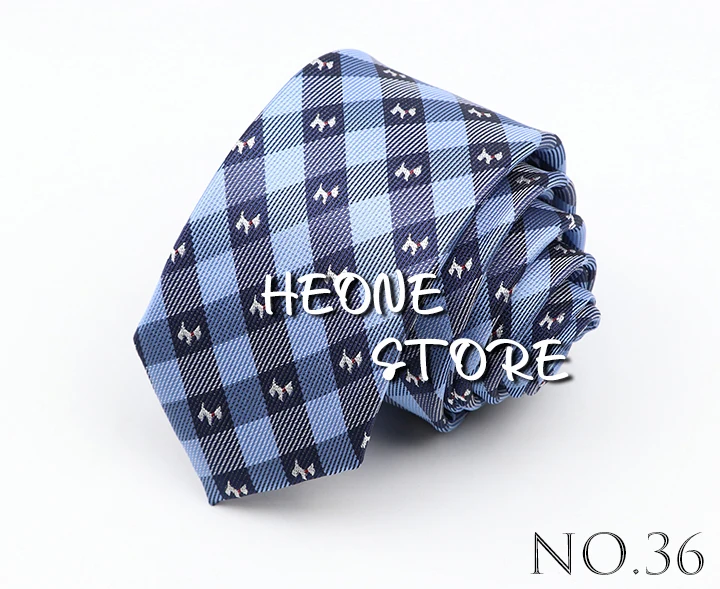 Fashion 6cm Narrow Polyester Necktie For Men Business Meeting Formal Jacquard Striped Plaid Skinny Tie Daily Wear Cravat Gift