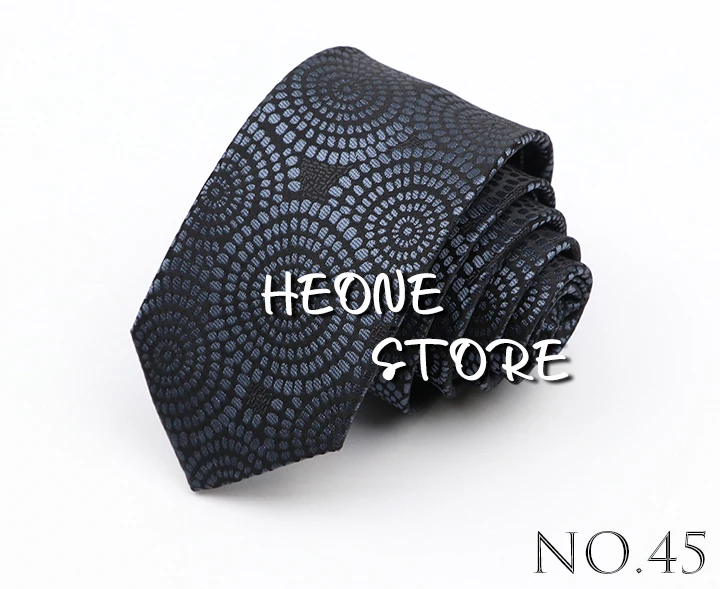 Fashion 6cm Narrow Polyester Necktie For Men Business Meeting Formal Jacquard Striped Plaid Skinny Tie Daily Wear Cravat Gift