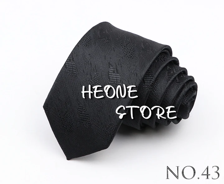 Fashion 6cm Narrow Polyester Necktie For Men Business Meeting Formal Jacquard Striped Plaid Skinny Tie Daily Wear Cravat Gift