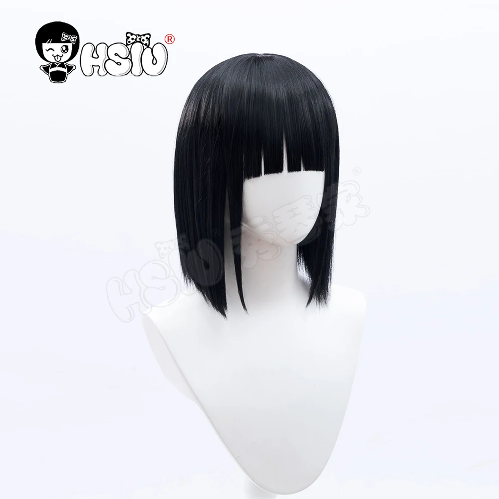 Qiao Ling Cosplay Wig Devil Game Time Agent Cosplay HSIU Black Short Hair Free Brand Wig Cap Time Agent Wig