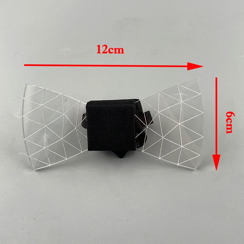 LED Acrylic Bow Tie Light up LED Men Bow Tie Luminous Bow Tie Costume Men Ties DJ Dance Glow Decoration Novelty Gift LED Cravat
