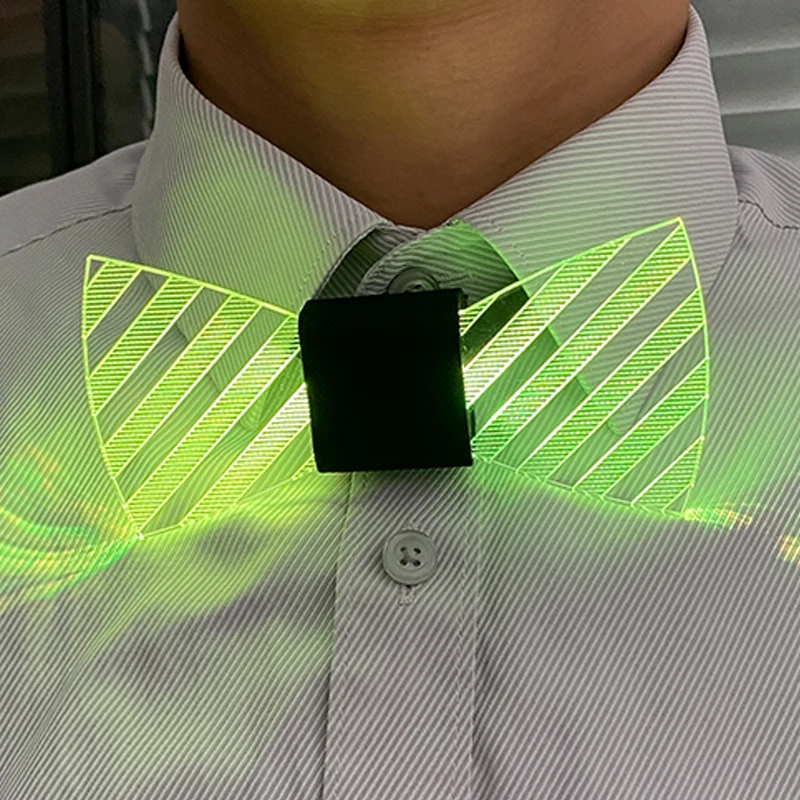LED Acrylic Bow Tie Light up LED Men Bow Tie Luminous Bow Tie Costume Men Ties DJ Dance Glow Decoration Novelty Gift LED Cravat