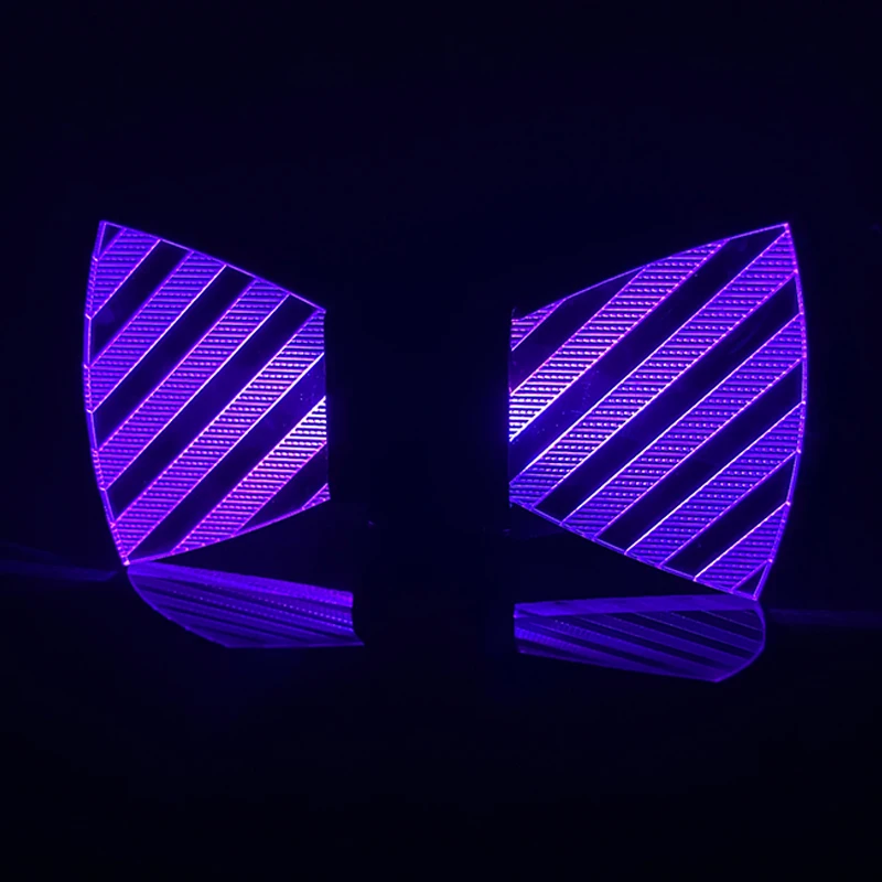 LED Acrylic Bow Tie Light up LED Men Bow Tie Luminous Bow Tie Costume Men Ties DJ Dance Glow Decoration Novelty Gift LED Cravat